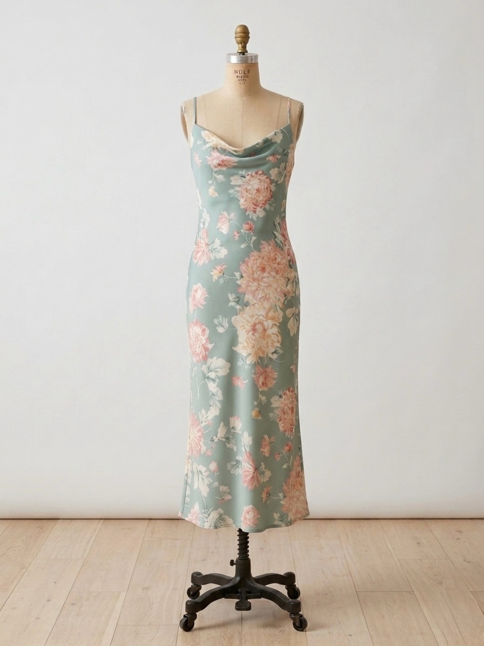 NWT Abercrombie Floral Slip Satin Midi Dress